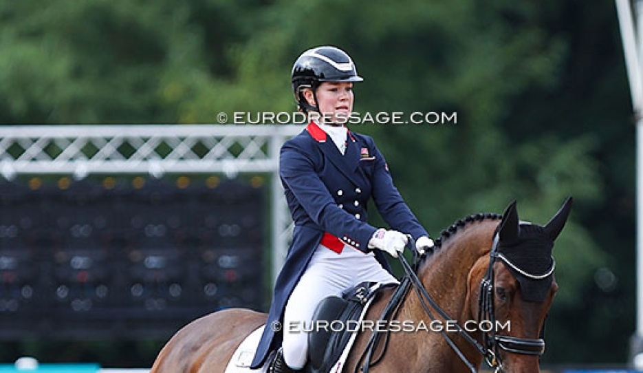 India Durman-Mills and Escade at the 2022 European Junior/Young Riders Championships in Hartpury :: Photo © Astrid Appels