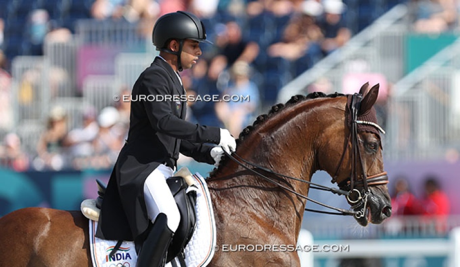 Anush Agarwalla and Sir Caramello at the 2024 Olympic Games :: Photo © Astrid Appels