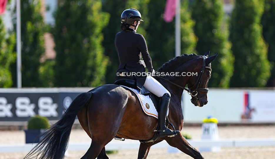 Xyliana de Rover and Hamlet at the 2024 European Junior Riders Championships in Opglabbeek :: Photo © Astrid Appels