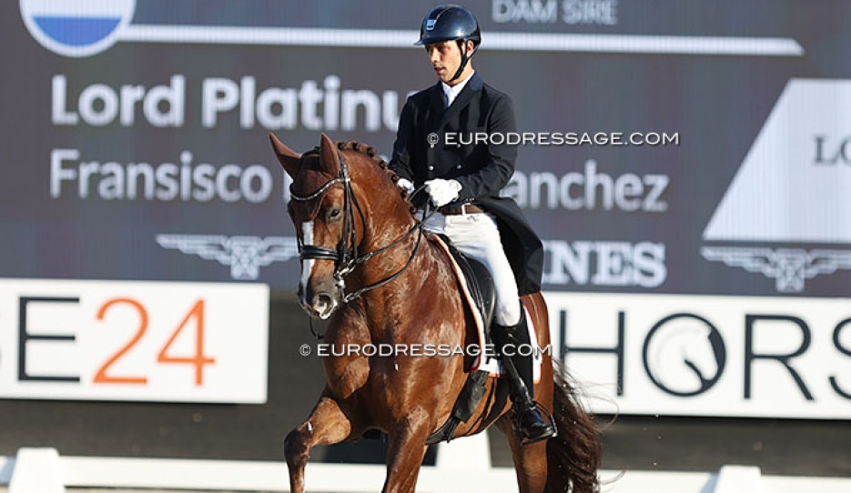 Spanish team newcomer Francisco Benitez on Lord Platinum :: Photo © Astrid Appels