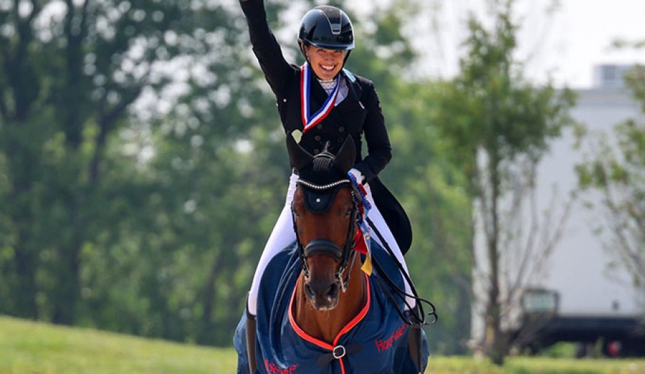 Alicia Berger and Aqua Marin dominate the U25 division at the 2025 North American Youth Championships :: Photo © USEF Equestrian