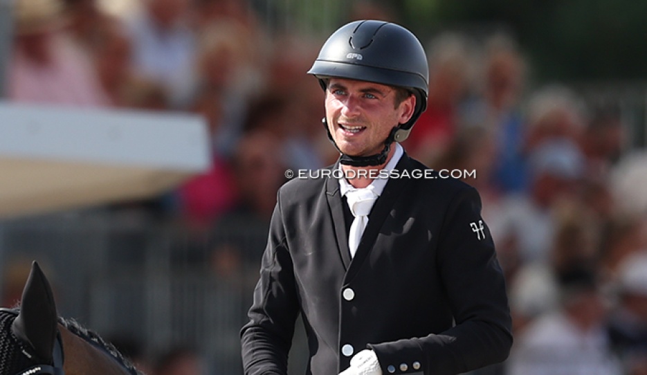 Corentin Pottier at last weekend's World Young Horse Championships in Verden :: Photo © Astrid Appels