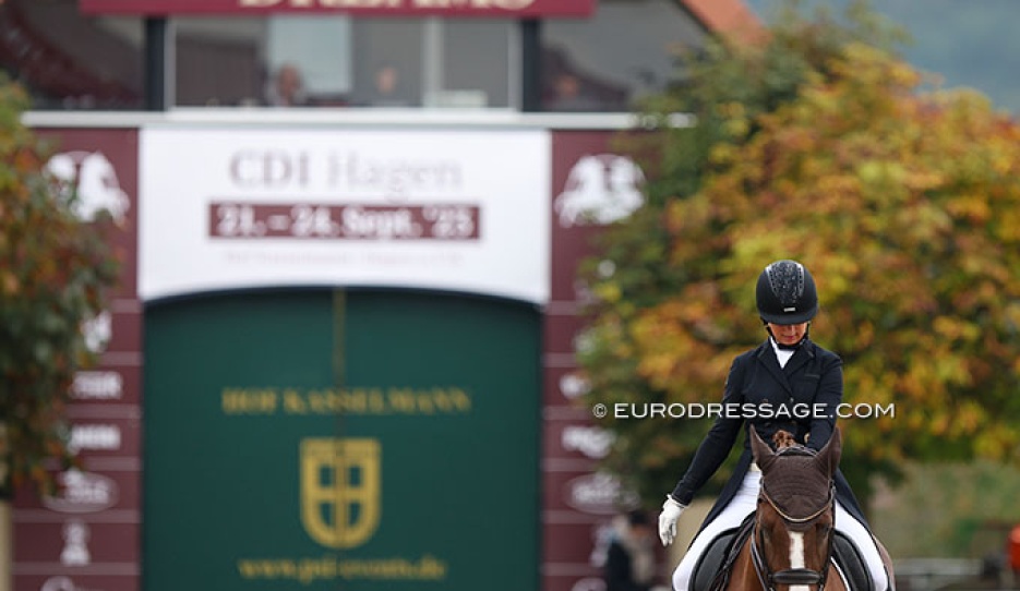 Dressage action in the autumn at the 2025 Covalliero Dressage Days at Hof Kasselmann in Hagen :: Photo © Astrid Appels