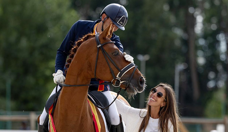 Bernat Barrachina and María Culsán's Elvis is the 2025 Spanish Young Horse Champion in the 6-year old division :: Photo © Lily Forado