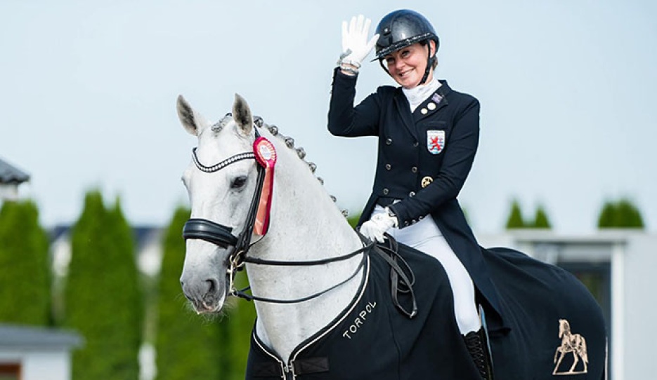Fie Skarsoe and Imperados dos Cedros at the 2025 CDI-W Radzionkow :: Photo © W. Roznowska