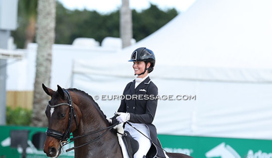 Hannah Bressler Jaques and Jim winning the Lovsta Future Challenge qualifier at the 2025 CDI-W Wellington :: Photos © Astrid Appels