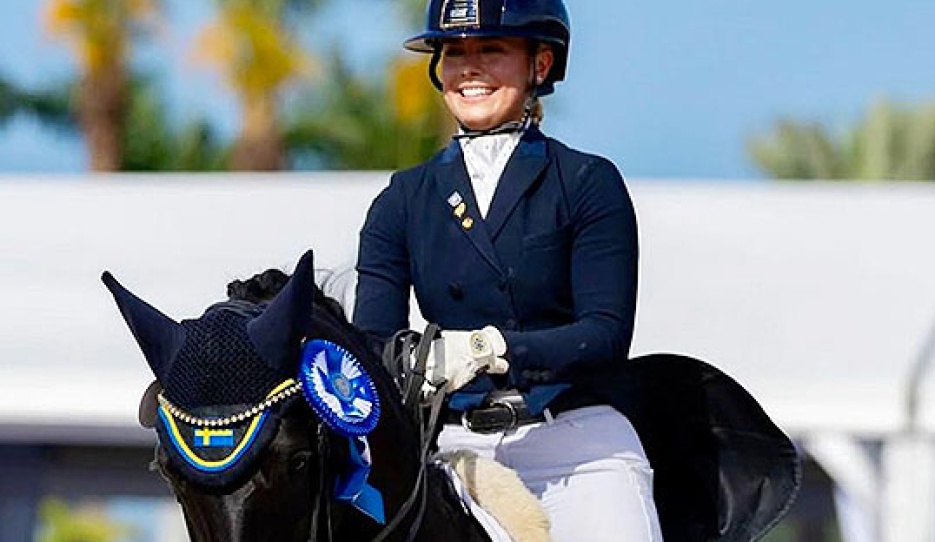 NorCordia's Emilia Bergakra on Dantana at the 2025 Global Dressage Festival in Wellington