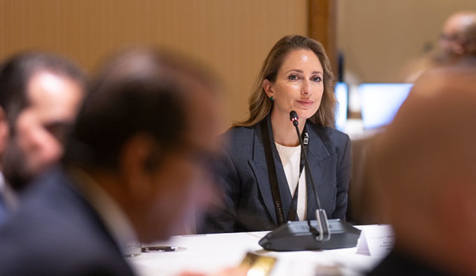 iana Al-Shaer (PLE), presents to Group VII at the FEI General Assembly in Hong Kong on 5 November 2025 :: ©️ FEI/Shortcut by Jason