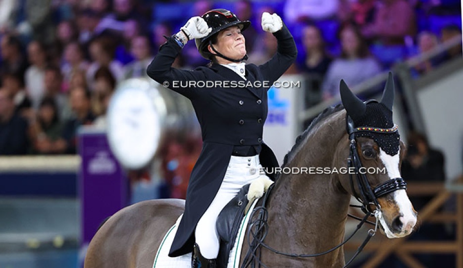 Larissa Pauluis and Flambeau at the 2025 CDI-W Mechelen :: Photo © Astrid Appels