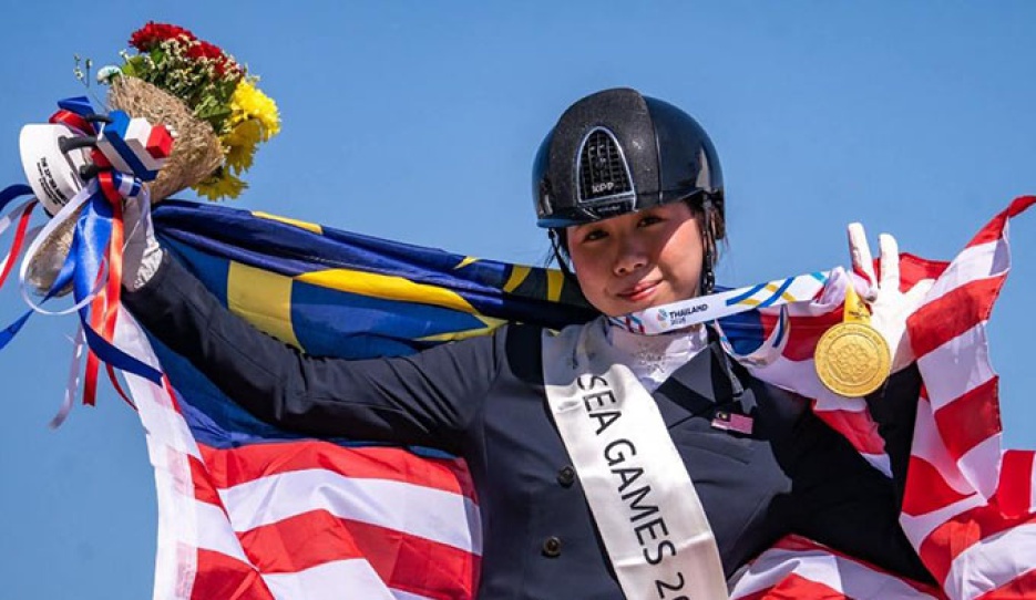 Individual gold for Min Ern Ding Win at the 2025 South East Asian Games :: Photo © Horse Move Media