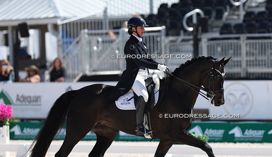 Catherine Haddad and Sola Diva in the developing PSG horse tests at the 2024 CDIO Wellington :: Photo © Astrid Appels