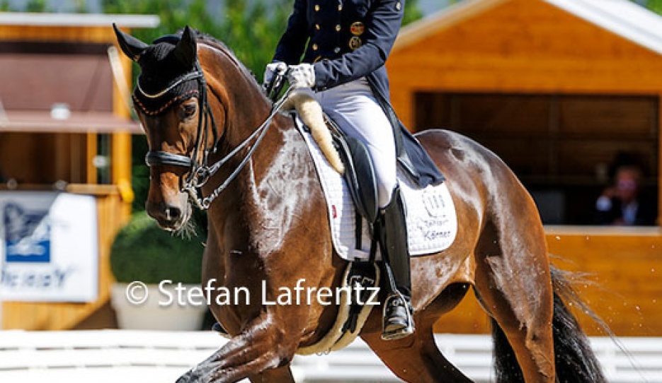 Claire-Louise Averkorn on Fides at the 2025 Bundeschampionate :: Photo © Stefan Lafrentz