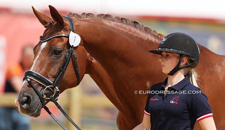 Florentina Jöbstl and Bodyguard at the 2025 European Young Riders Championships :: Photo © Astrid Appels