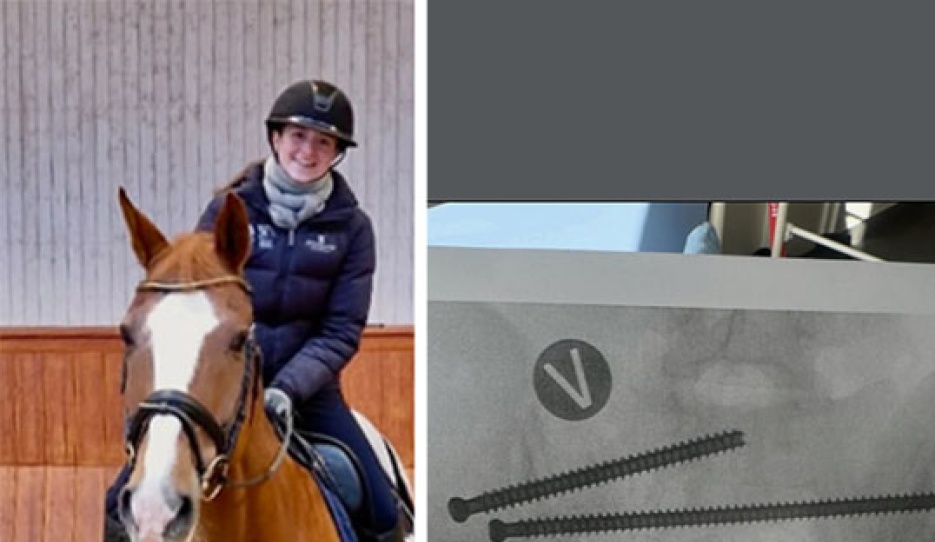 Sophie Ludvigsen on Blue Hors Zepter. Back in the saddle since her accident