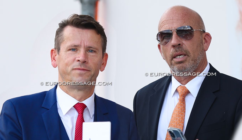 Judges Hans Voser and Peter Storr at the 2022 WCYH :: Photo © Astrid Appels