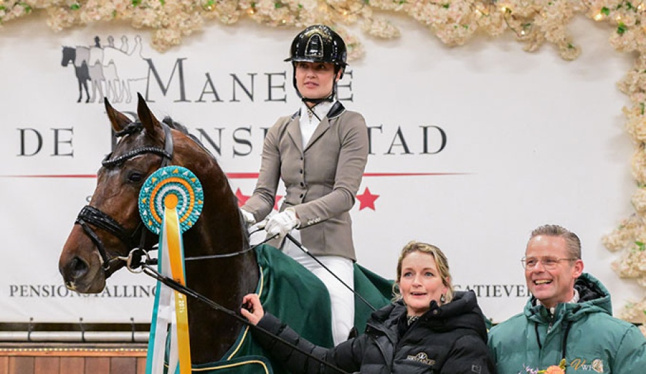 Franka Loos on So Nice at the 2026 VWF Dressage Trophy in Delft :: Photo © Kathleen van Winden Equestrian Photography