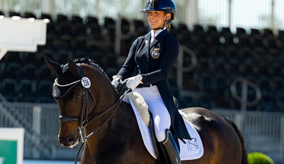 Emilia Bergåkra and Fleur de Vie FRH at the 2026 CDI Wellington :: Photo © Emma Claire Stephens