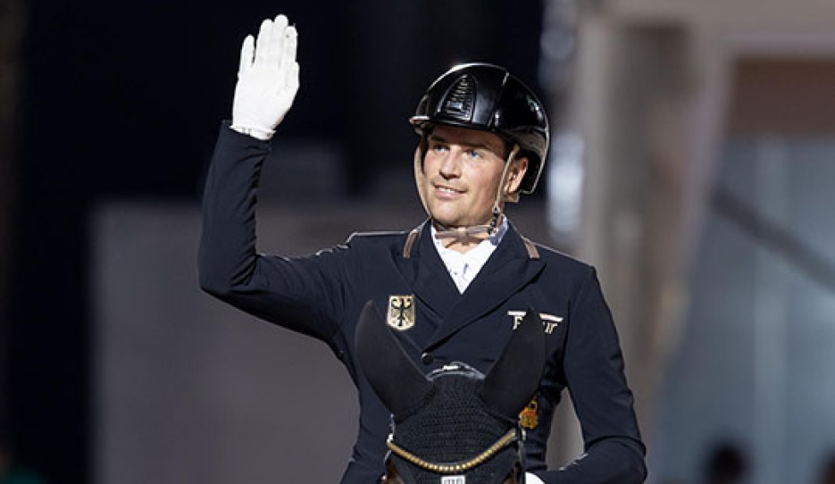 Frederic Wandres and Verrenberg at the 2026 CDI-W Wellington:: Photo © Lily Forado