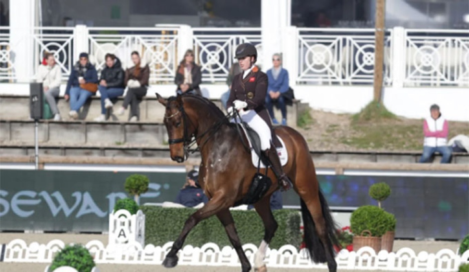 Becky Moody and Jagerbomb won the 5* at the 2025 CDI Fontainebleau :: Photo © PSV