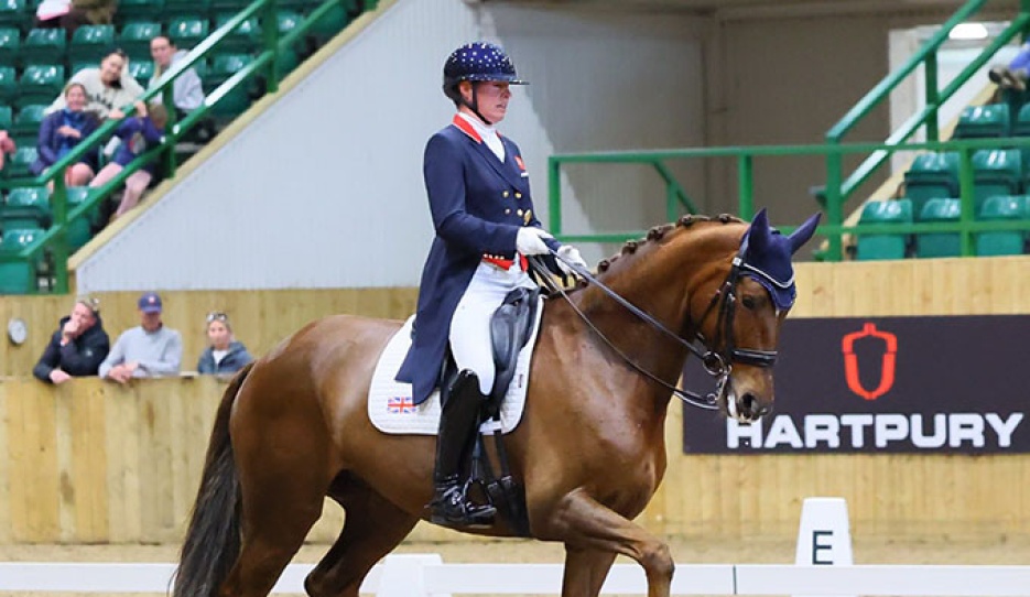 Fiona Bigwood and Donna Bella at the 2026 CDI Hartpury :: Photo © Kevin Sparrow