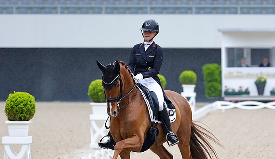Laura Riegel and Caty OLD at the 2026 Aachen Dressage Days :: Photo © Digishots