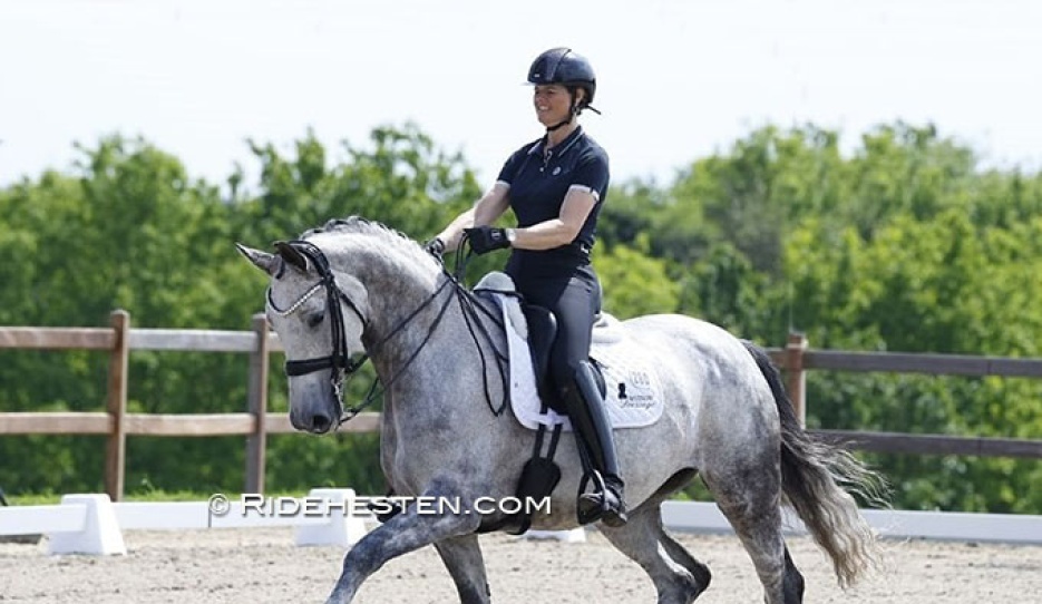 Susanne Barnow on Fleurissima's Fleur Royale II at the Danish WCYH selection trial in Randbol :: Photo © Ridehesten