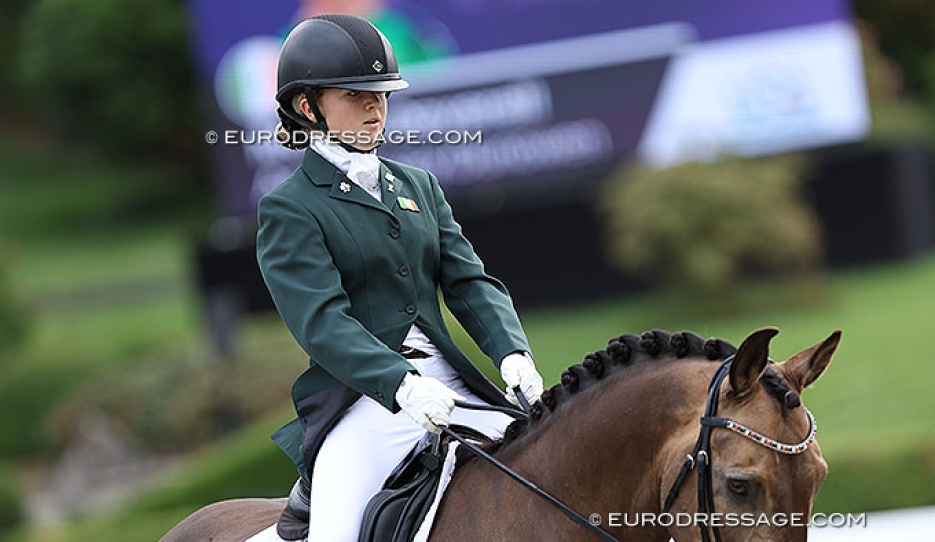 Irish junior rider Maeve Deverell on Annaharvey Dunowen, here at the 2023 European Children Championships :: Photo © Astrid Appels