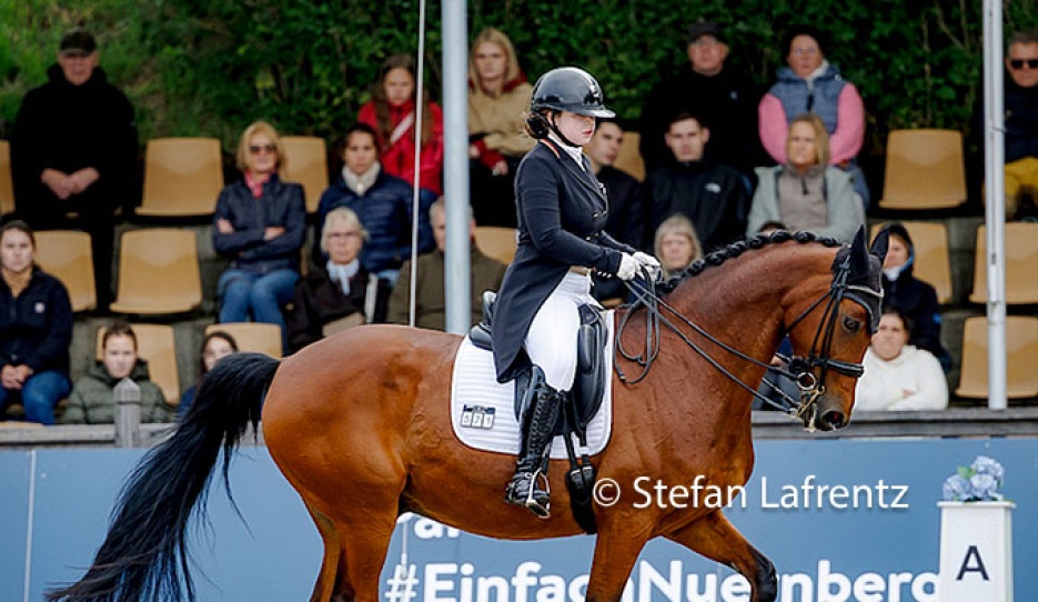 Pia-Carlotta Gagel and Riccio at the 2026 German Under 25 Championships :: Photo © Stefan Lafrentz