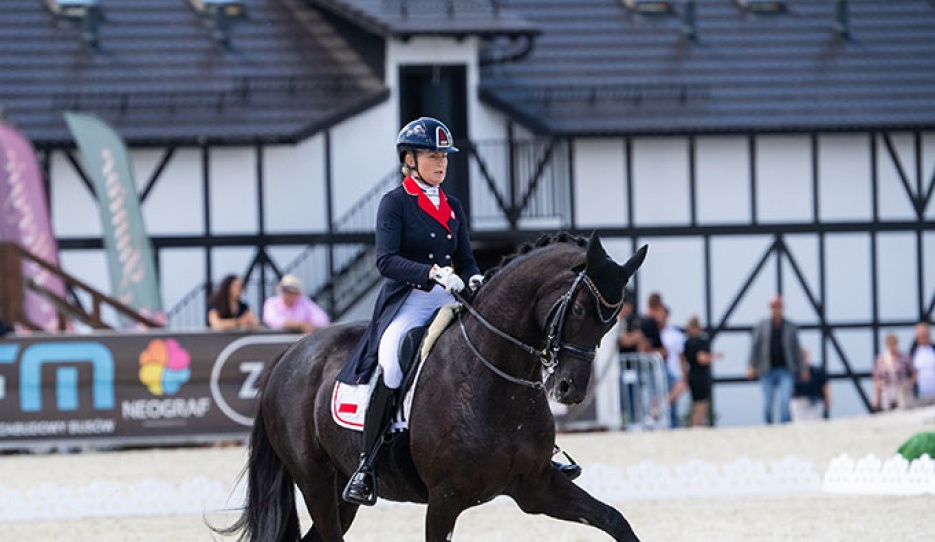 Sandra Sysojeva and Maxima Bella win the World Cup qualifier at the 2026 CDI-W Gosciszow :: Photo © Lukasz Kowalski