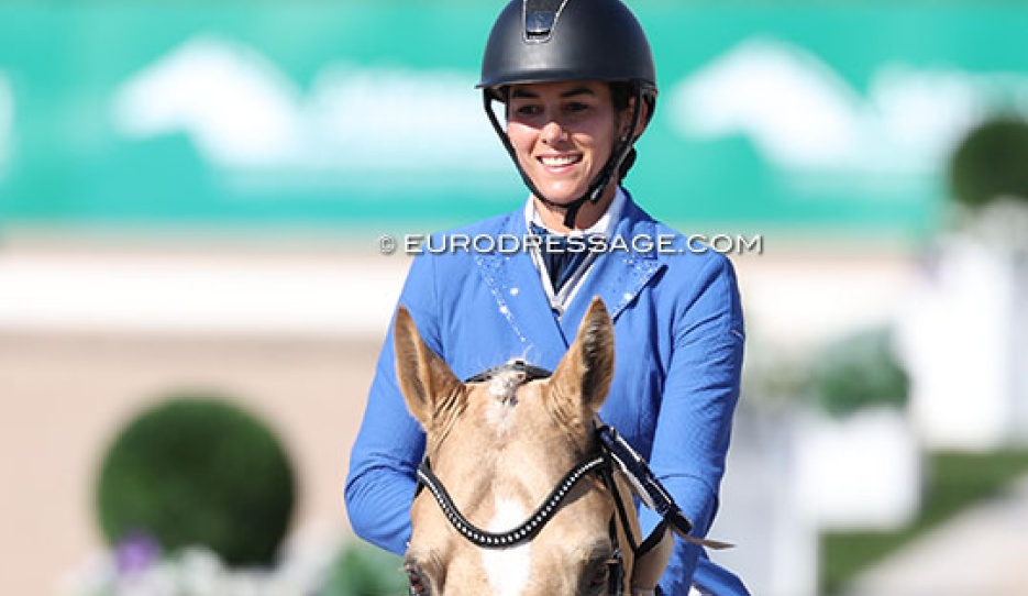Nicole Acosta on Cali at the 2026 CDI-W Wellington :: Photo © Astrid Appels