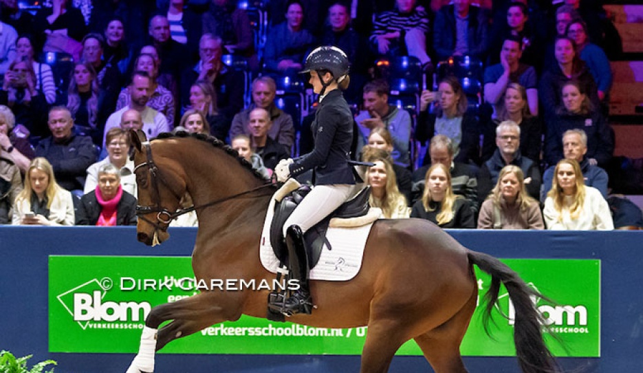 Phoebe Peters and McMary at the 2025 KWPN Stallion Licensing :: Photos © Dirk Caremans