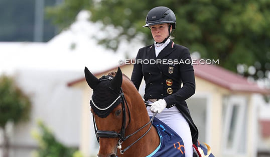 Katharina Hemmer and Denoix win the 4* Grand Prix at the 2026 CDIO Hagen :: Photo © Astrid Appels
