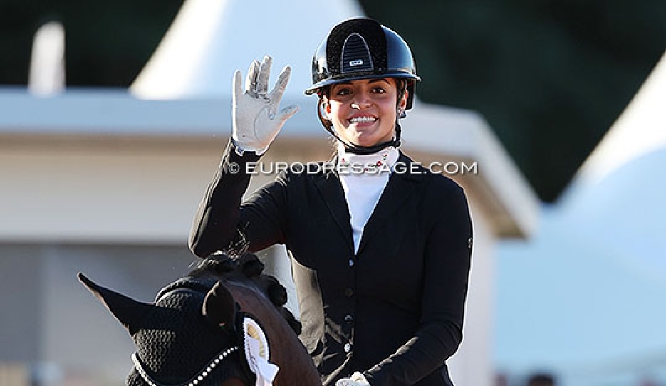Beatrice Arturi and Sir Gribaldi at the 2026 World Young Horse Championships :: Photo © Astrid Appels