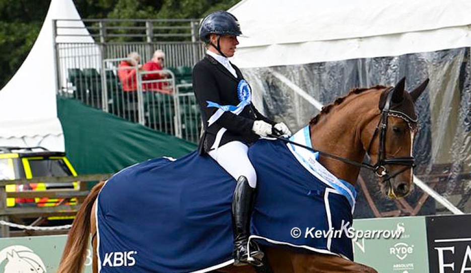 Fiona Bigwood and BPS Supreme Bella at the 2026 British Young Horse Championships :: Photos © Kevin Sparrow