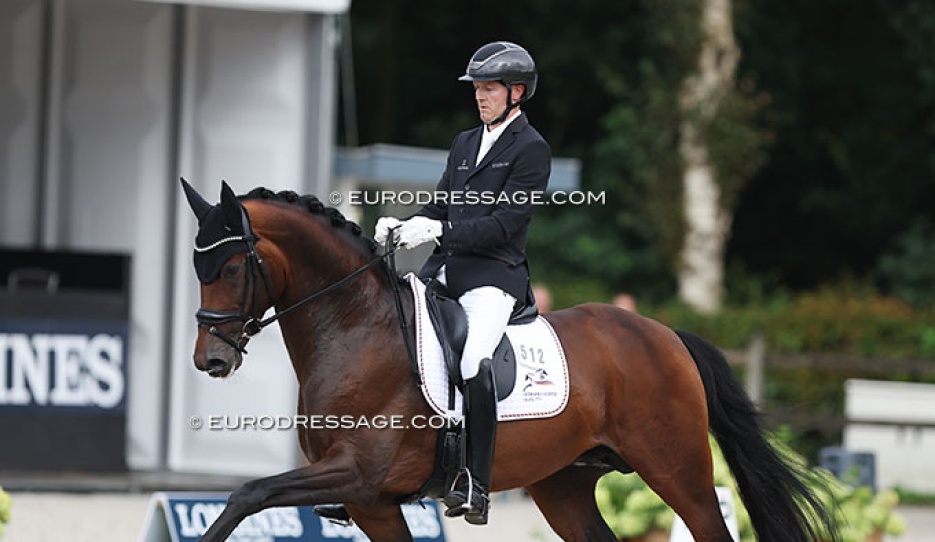Thomas Sigtenbjerggaard and Be Sure at the 2023 World Young Horse Championships :: Photo © Astrid Appels