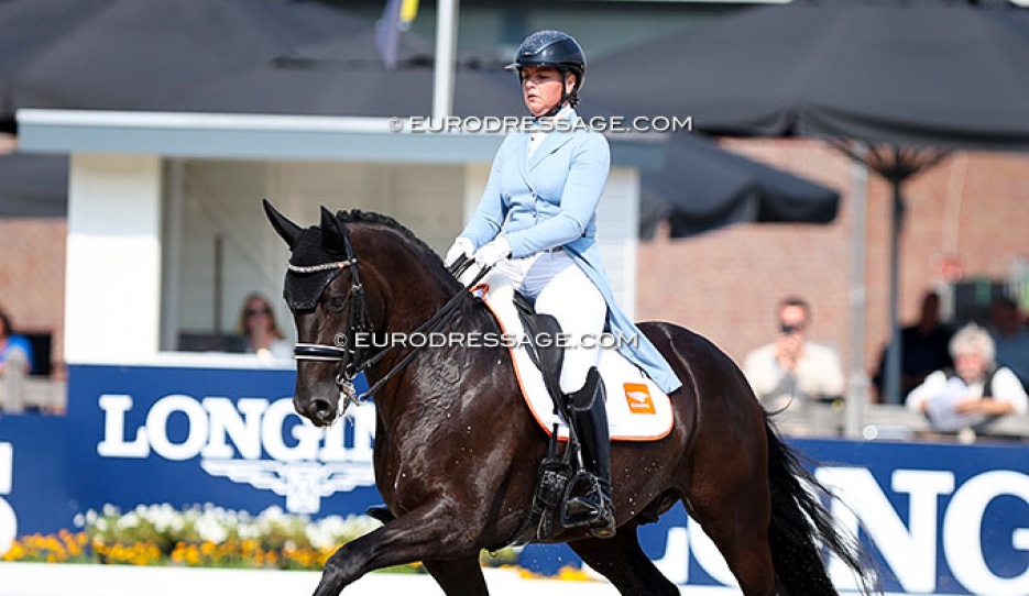 Danielle Heijkoop and Mac Toto USB at the 2024 World Young Horse Championships :: Photo © Astrid Appels
