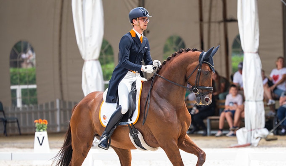 Marten Luiten on Johnnie at the 2026 European Under 25 Championships :: Photo © Lukasz Kowalski