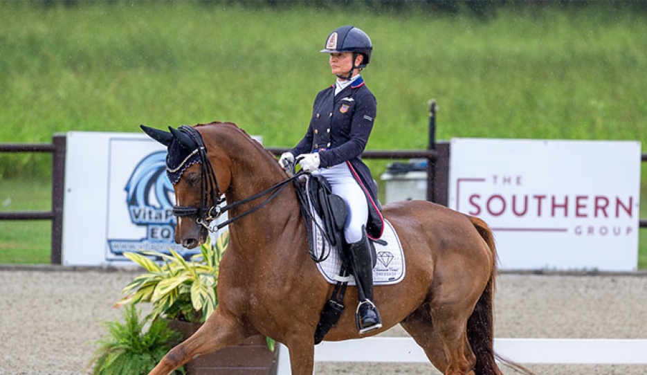 Devon Kane (USA) and Vamos claimed victory in the FEI World Cup™ Grand Prix Kur at Dressage at TerraNova  :: Photo © Jessica Buehler