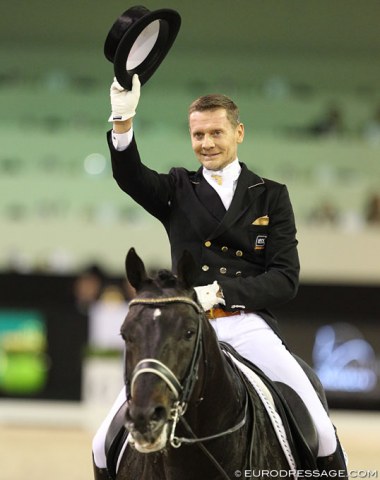 The super sympathetic Edward Gal is the home side hero of Dutch dressage and always receives a thunderous applause from the crowds