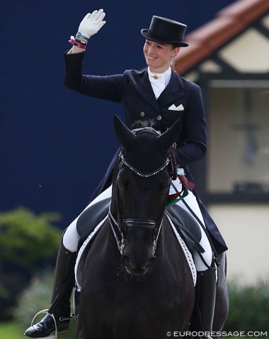 Fabienne Lutkemeier and Fabregaz scored high points with strong canter work
