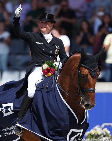 Isabell Werth and Emilio win the Grand Prix Kur at the 2018 CDIO Aachen