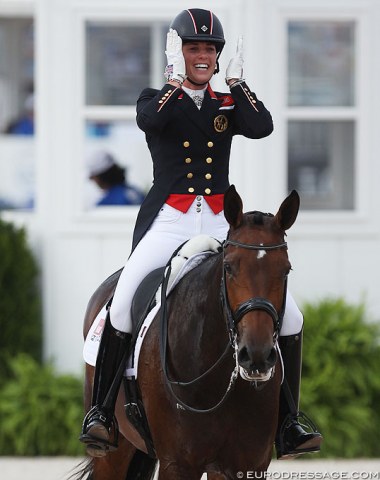 Charlotte Dujardin can't believe she rode herself back on the podium