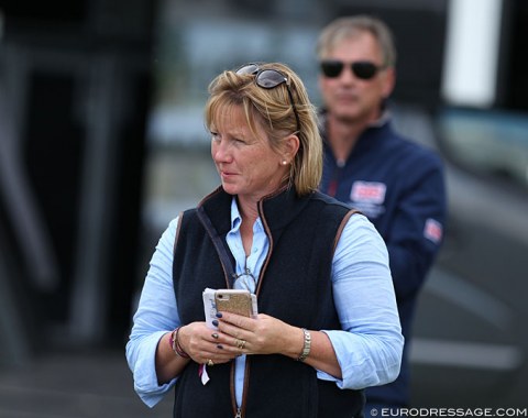 British selector Caroline Bell and British pony team trainer Clive Halsall