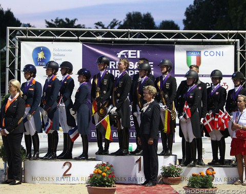 The Under 25 podium at the 2019 European Youth Riders Championships