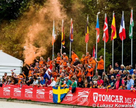 You can count on the Dutch for a big, loud and colourful fan base