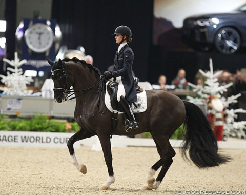 Fanny Verliefden on the 11-year old KWPN stallion Indoctro van de Steenblok (by Rubin Royal x Gribaldi)