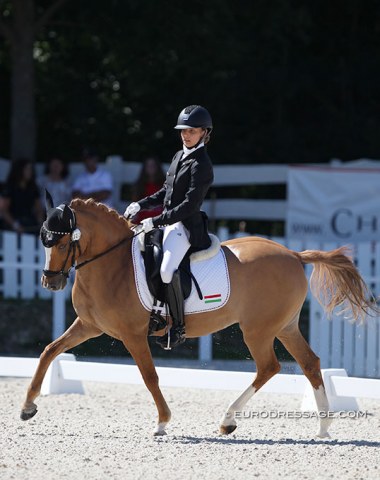 Hungary's sole pony pair, Kira Malna Major on Davida (by FS Don't Worry x FS Golden Highlight)