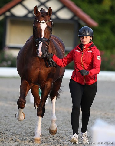 A new U25 duo: Evelyn Eger and Nancy Gooding's Flynn PCH. The flamboyant chestnut was previously competed by Fabienne Lutkemeier