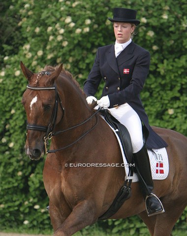 Danish young rider Charlotte Heering on Pink FloydShe rode three European Junior/Young Riders Championships with this horse before making her Grand Prix debut on Bufranco in 2015