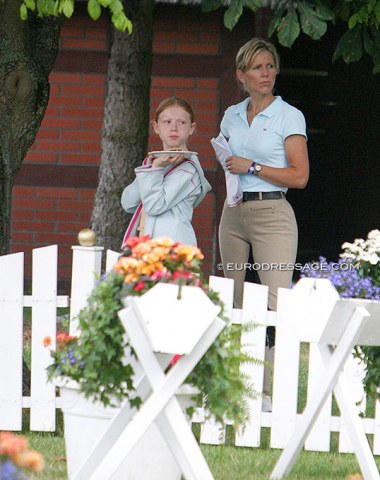 U.S. dressage rider Susanne Hassler with her daughter Sara at the 2005 World Young Horse Championships. This year Sara Hassler became the 2020 U.S. Under 25 Champion